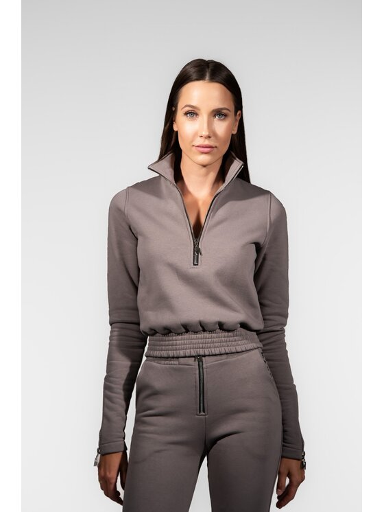 MANDRAGORA MANDRAGORA Mikina Cudowronka Béžová Slim Fit