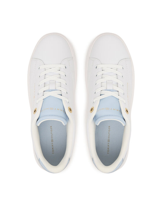 Tommy Hilfiger Tommy Hilfiger Sneakersy Th Feminine Cupsole Leather FW0FW09105 Biela