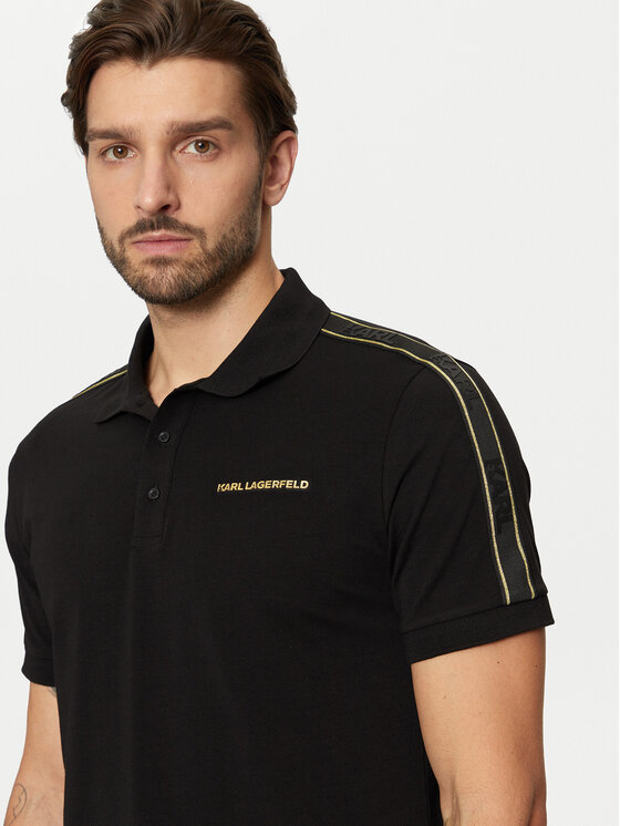 KARL LAGERFELD KARL LAGERFELD Поло 745461 551235 Чорний Regular Fit