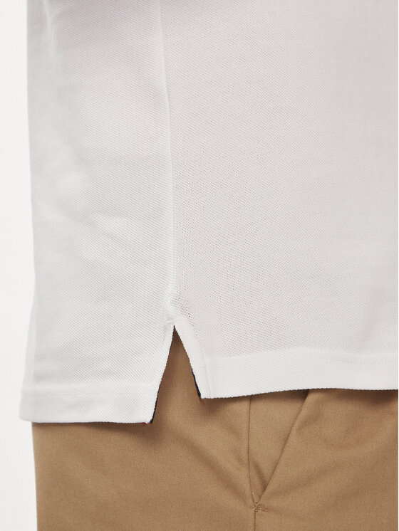 Tommy Hilfiger Tommy Hilfiger Тениска с яка и копчета Monotype MW0MW34737 Бял Slim Fit