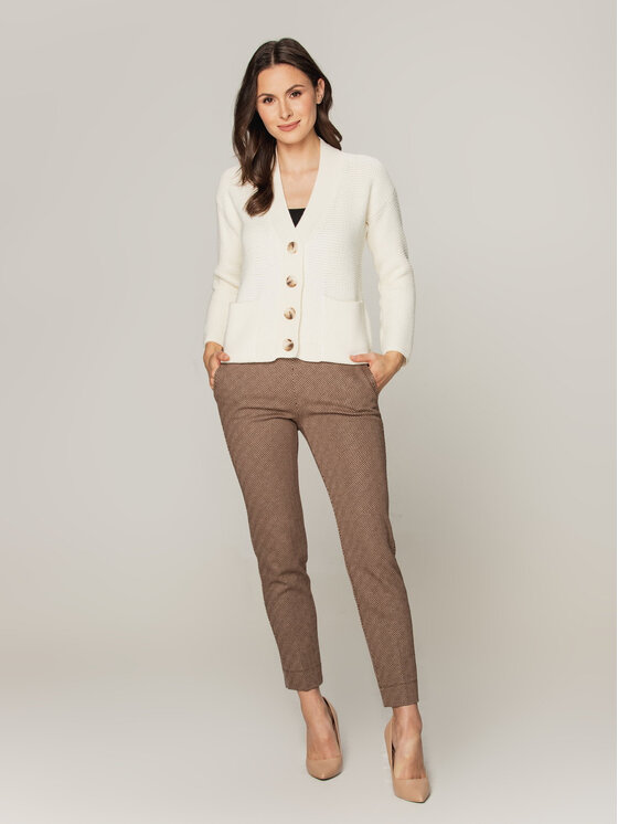 Willsoor Willsoor Kardigan 66856/2 Biały Regular Fit