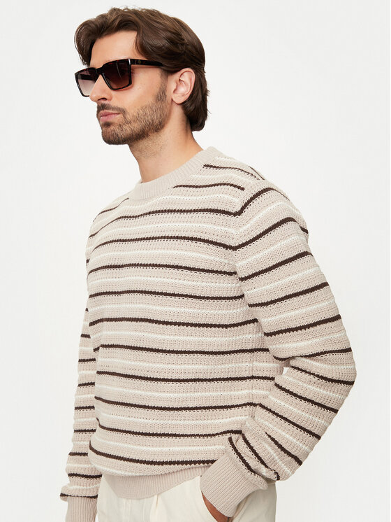 Jack&Jones Jack&Jones Sveter Bronx 12264080 Béžová Regular Fit