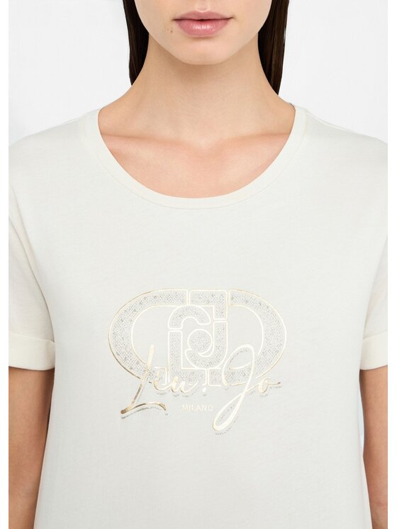 Liu Jo Liu Jo T-shirt TF5163JS923M9807 Bianco Regular Fit