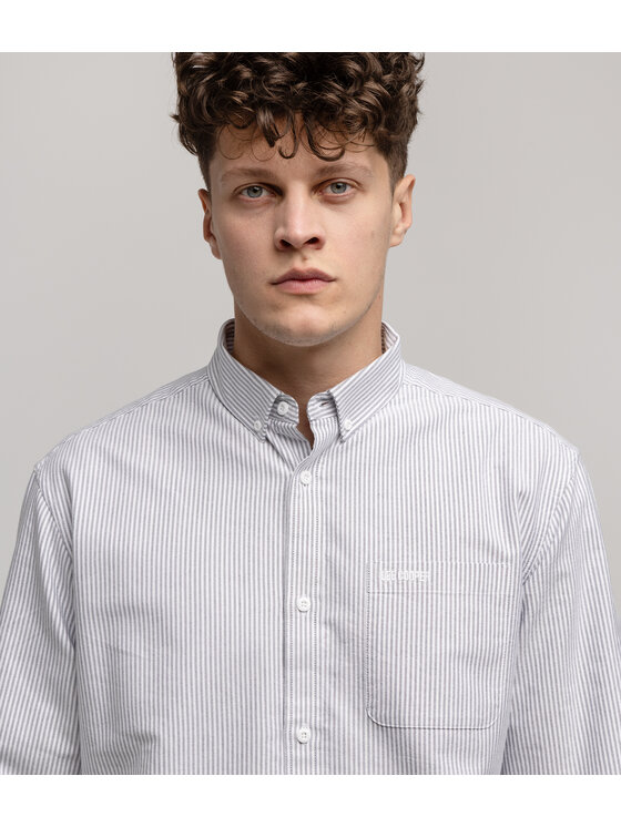 Lee Cooper Lee Cooper Koszula LLOYD OXFORD Szary Comfort Fit