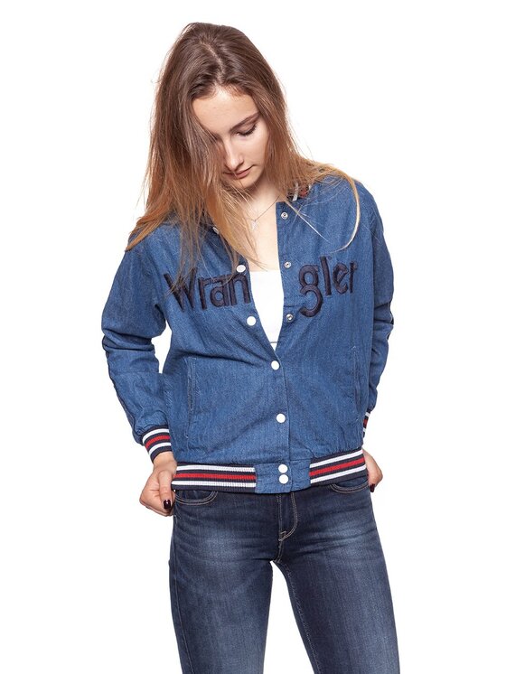 Wrangler Wrangler Giacca di transizione BOMBER JACKET Bianco Regular Fit