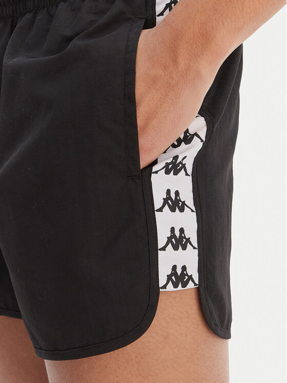 Kappa Kappa Szorty kąpielowe Banda Cali 304S6G0 Czarny Regular Fit