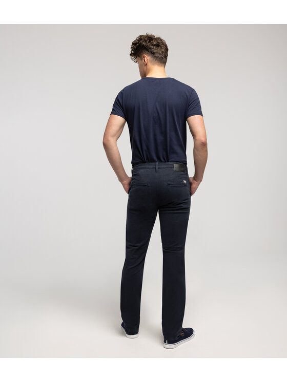 Lee Cooper Lee Cooper Chinosy LUKAS Granatowy Straight Fit