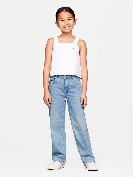 Tommy Hilfiger Tommy Hilfiger Jeans hlače KG0KG07844 Modra Straight Fit