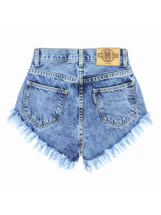 MissDenim MissDenim Szorty jeansowe High Waist Granatowy Regular Fit