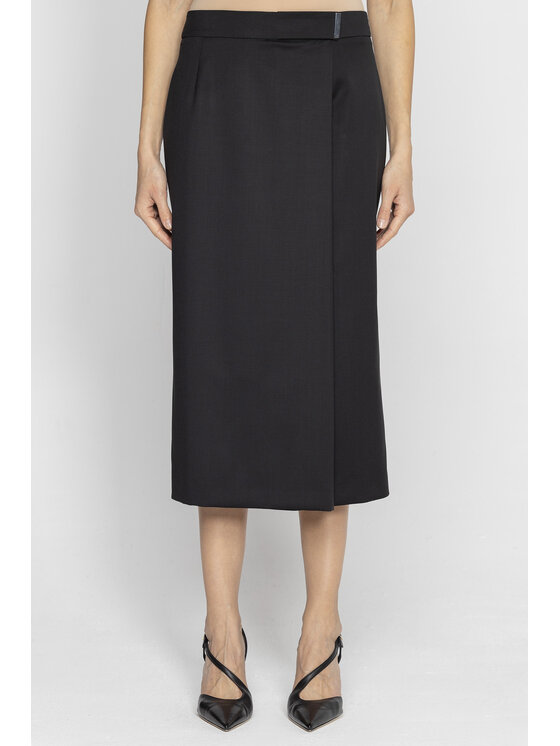 Deni Cler Milano Deni Cler Milano Spódnica ołówkowa W-DC-7011-E2-H5-90-1 Czarny Regular Fit