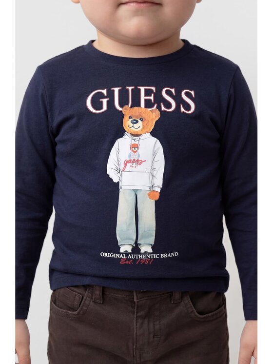 Guess Guess Blúz N6YI06 K3794 Sötétkék Regular Fit