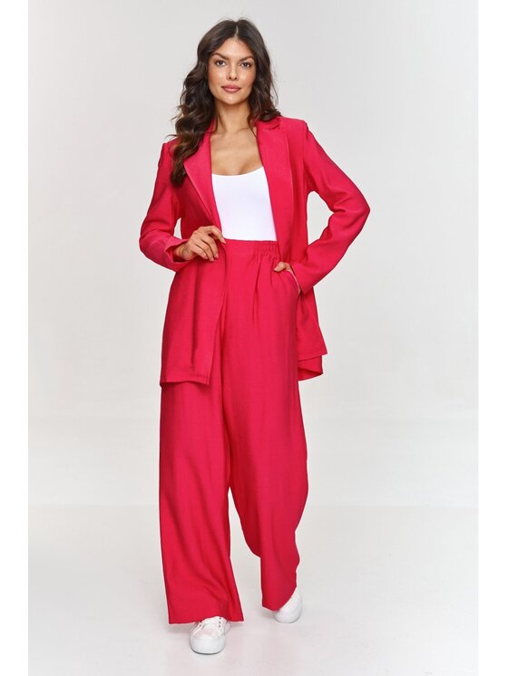 Makadamia Makadamia Garnitur m883 Różowy Loose Fit