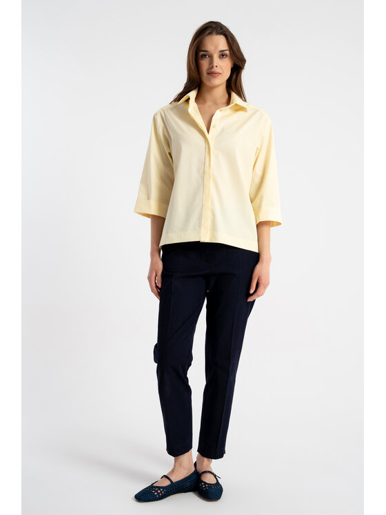 CLICK CLICK Πουκάμισο 10-6874 Κίτρινο Relaxed Fit