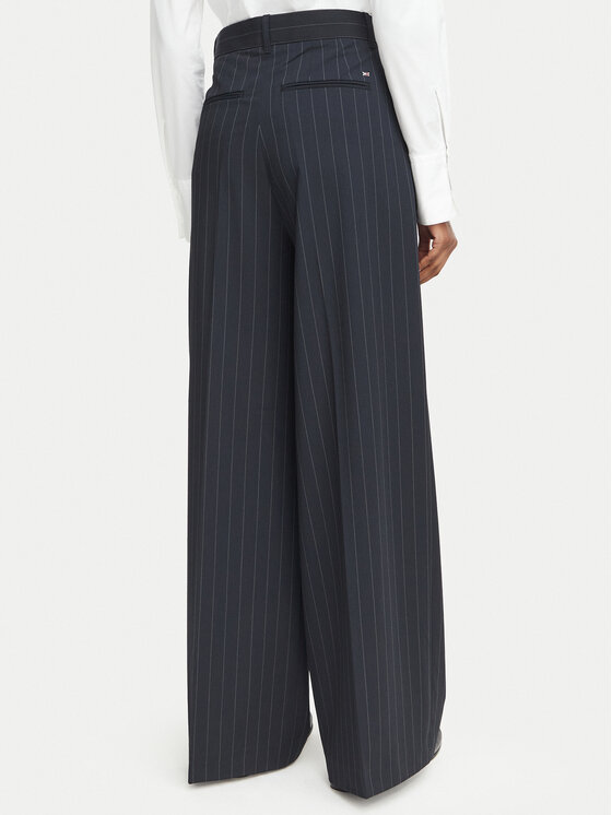 Tommy Hilfiger Tommy Hilfiger Παντελόνι υφασμάτινο WW0WW51898 Σκούρο μπλε Wide Leg