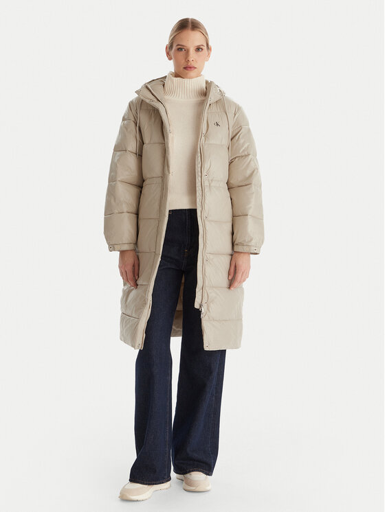 Calvin Klein Jeans Calvin Klein Jeans Žieminė striukė LV047D506G Smėlio Relaxed Fit