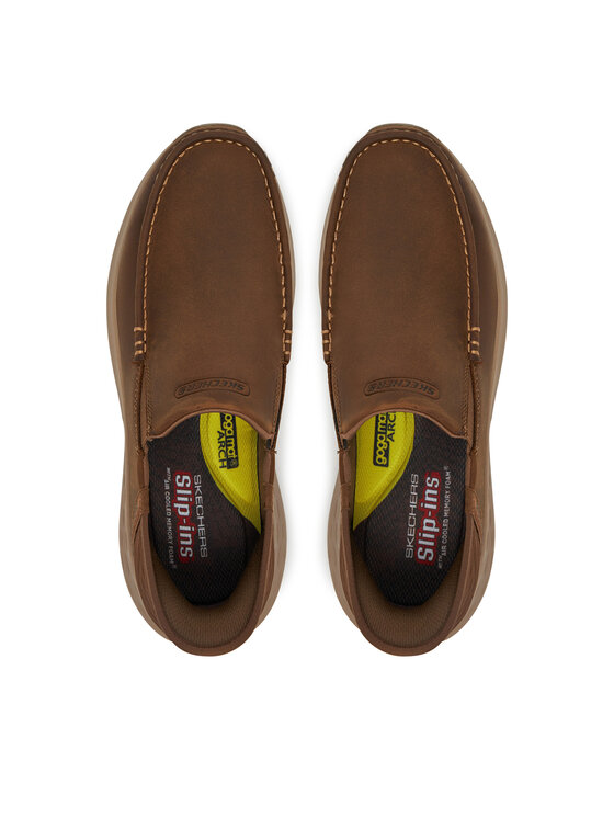 Skechers Skechers Półbuty Slip-Ins Parson - Oswin Brązowy