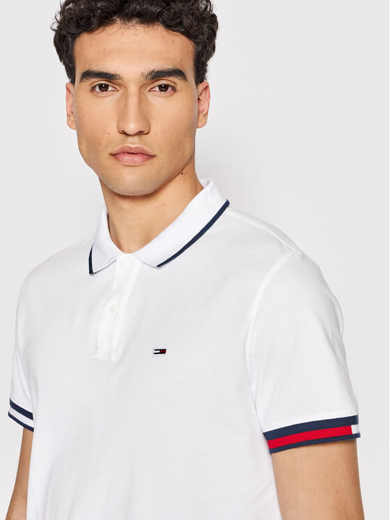 Tommy Jeans Tommy Jeans Polo Flag DM0DM12963 Bianco Regular Fit