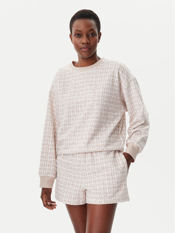 DKNY DKNY Pizsama YI50040 Bézs Regular Fit