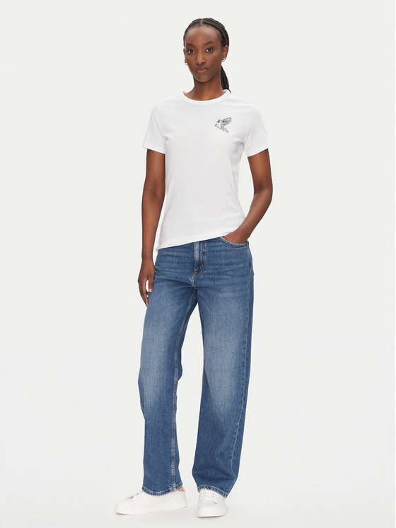 BOSS BOSS Футболка C_Elogo_21 50540260 Білий Slim Fit