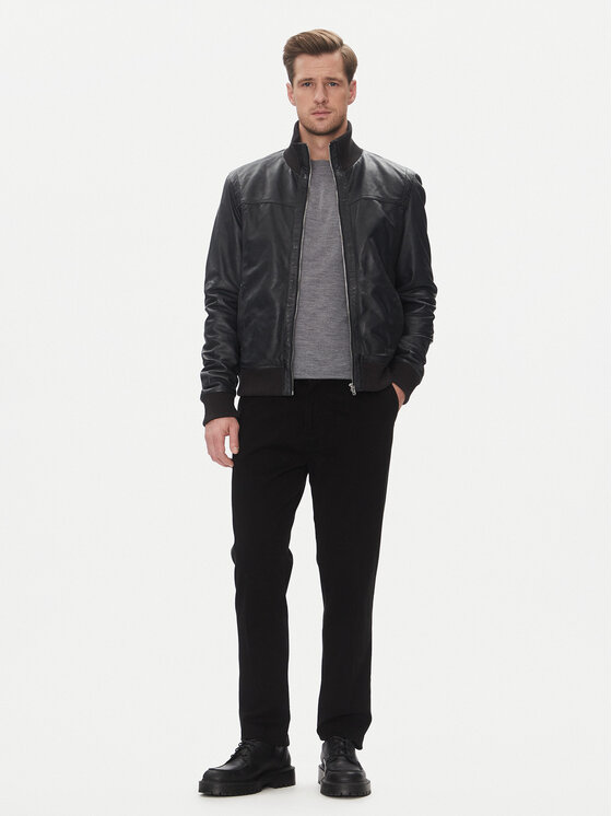 Serge Pariente Serge Pariente Giacca di pelle Soul Blu scuro Regular Fit