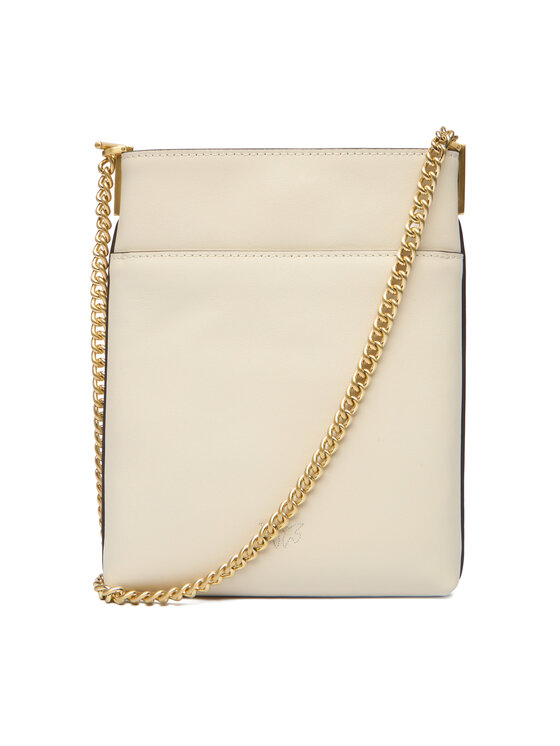 PINKO PINKO Geantă Flat Satchel AI 25-26 PCPL 105352 A0QO Écru