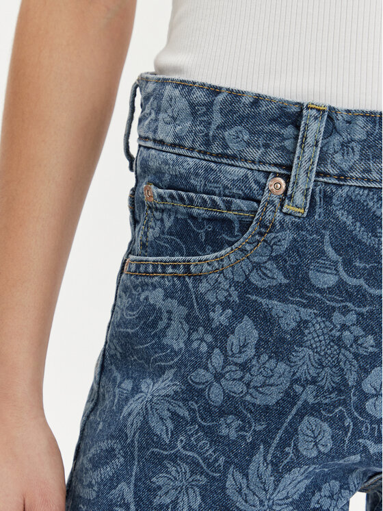 Lee Lee Jeans kratke hlače Rider 112349596 Modra Straight Fit