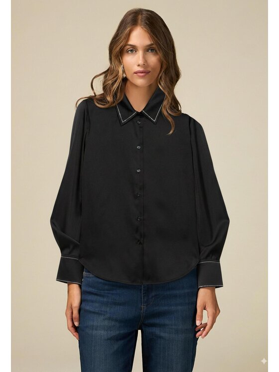 Oltre Oltre Camicia 5111R003015N033 Nero Regular Fit