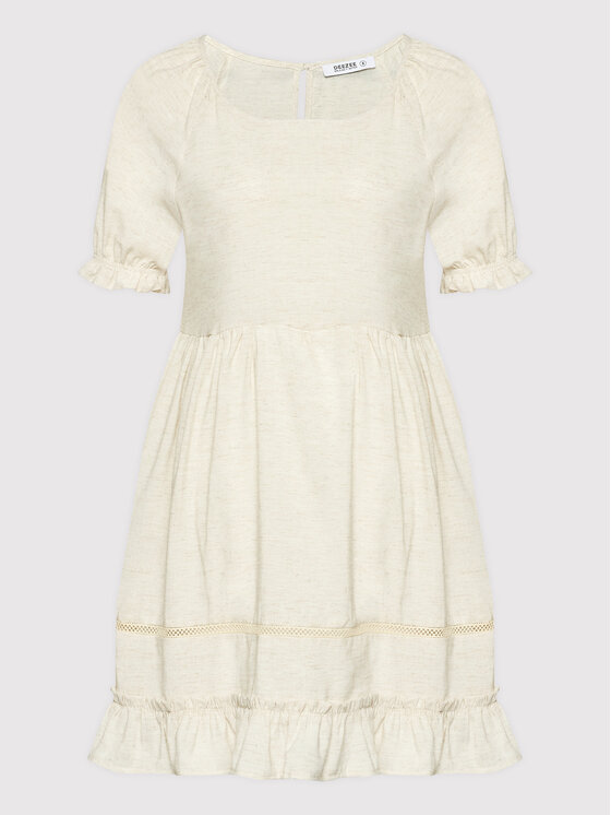 DeeZee DeeZee Kleid für den Alltag Maggie 3FB059 Beige Regular Fit