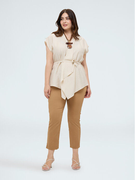 Fiorella Rubino Fiorella Rubino Pantaloni di tessuto P718L002568N012 Marrone Regular Fit