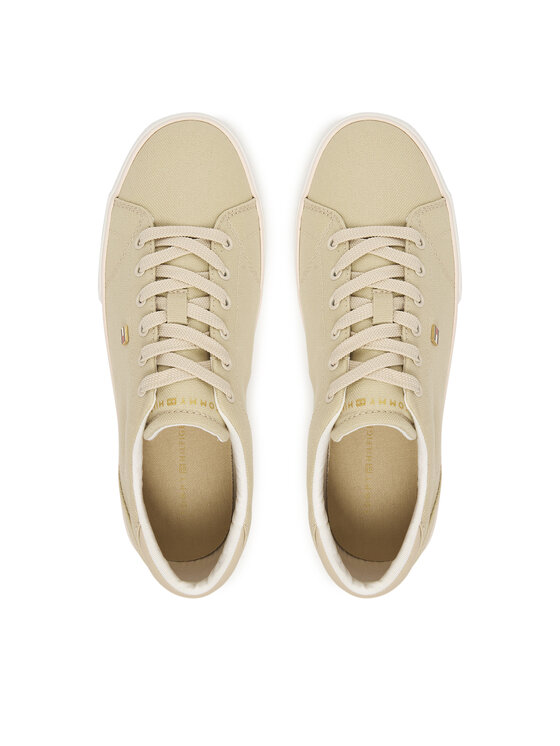 Tommy Hilfiger Tommy Hilfiger Sneakersy Th Low Profile Vulc Canvas FW0FW09102 Beżowy