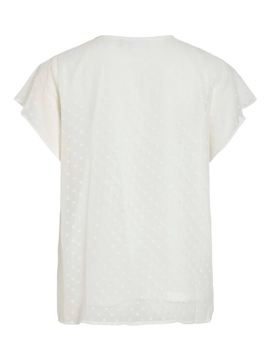 Vila Vila Bluse Edee 14100340 Weiß Regular Fit