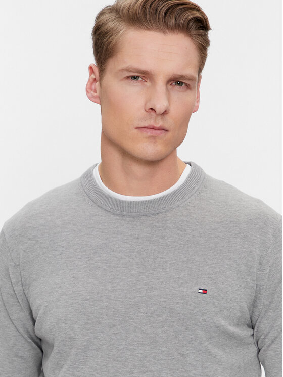 Tommy Hilfiger Tommy Hilfiger Пуловер MW0MW30955 Сив Regular Fit