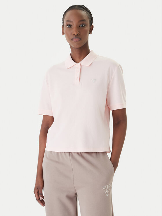 Guess Guess Polo majica V6GP11 K3278 Roza Regular Fit