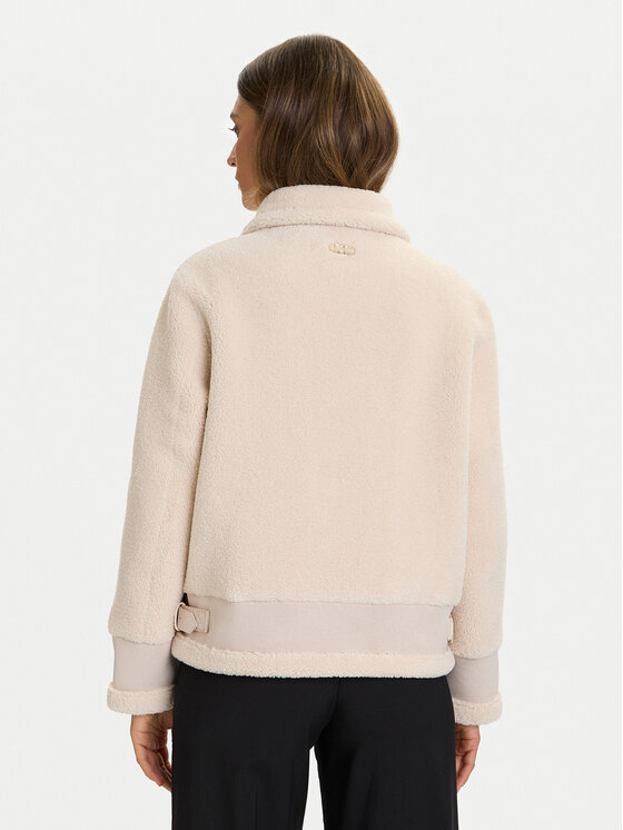 Rinascimento Rinascimento Cappotto in shearling CFC0122207003 Écru Regular Fit