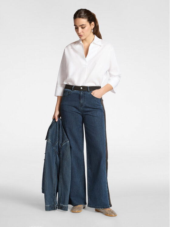 Elena Mirò Elena Mirò Bluzka 2043Z100037N001 Biały Boxy Fit