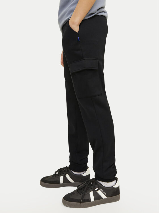 Jack&Jones Junior Jack&Jones Junior Spodnji del trenirke Gordon 12254214 Črna Slim Fit