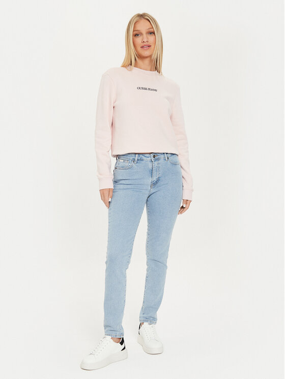 Guess Jeans Guess Jeans Majica dugih rukava W4YQ10 KC811 Ružičasta Classic Fit