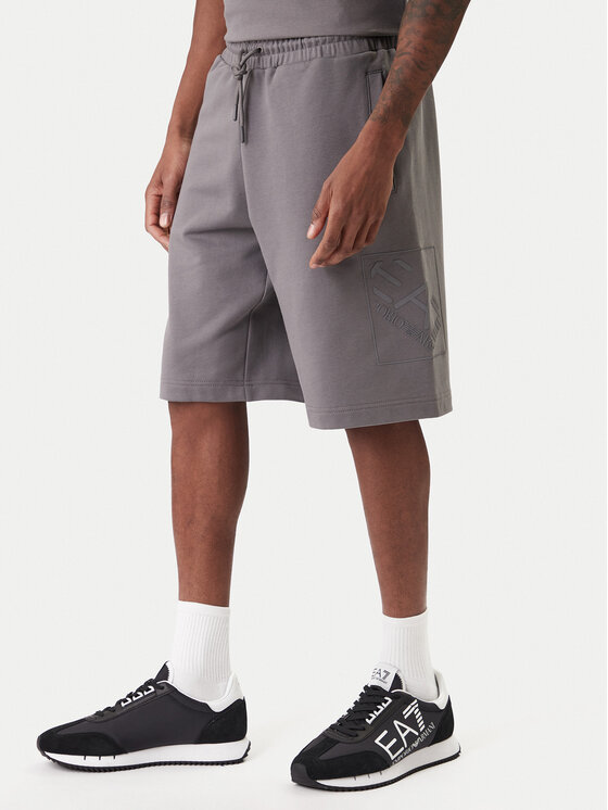 EA7 Emporio Armani Pantaloni scurți sport 7M001491 AF17787 U8086 Gri Regular Fit