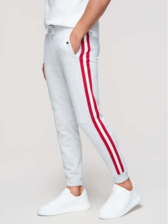Ombre Ombre Spodnie dresowe P1519 Szary Regular Fit