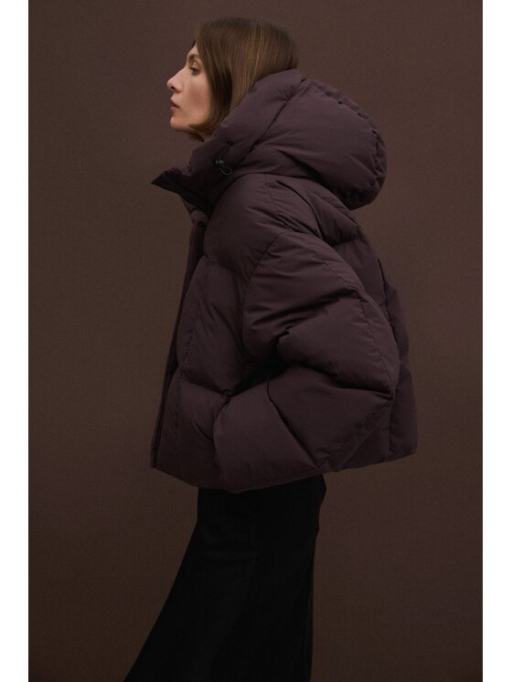 Estro Estro Μπουφάν γυναικείο ER00117989 Καφέ Oversize