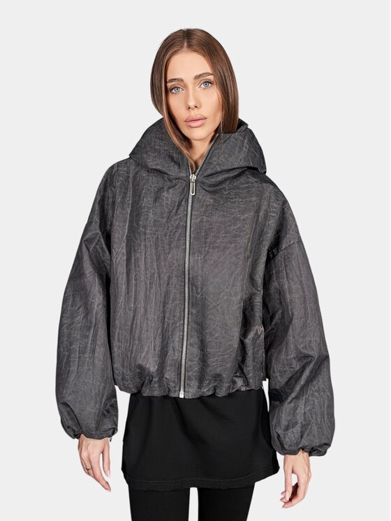 MADE BY SOCIETY MADE BY SOCIETY Kurtka anorak Greyfall - J27730 Szary Basic Fit
