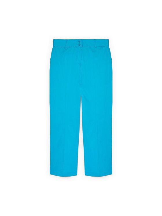 Fiorella Rubino Fiorella Rubino Pantaloni di tessuto P008T105261N014 Turchese Regular Fit