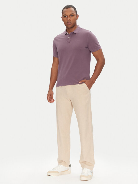 Pepe Jeans Pepe Jeans Polo New Oliver PM542099 Fioletowy Regular Fit