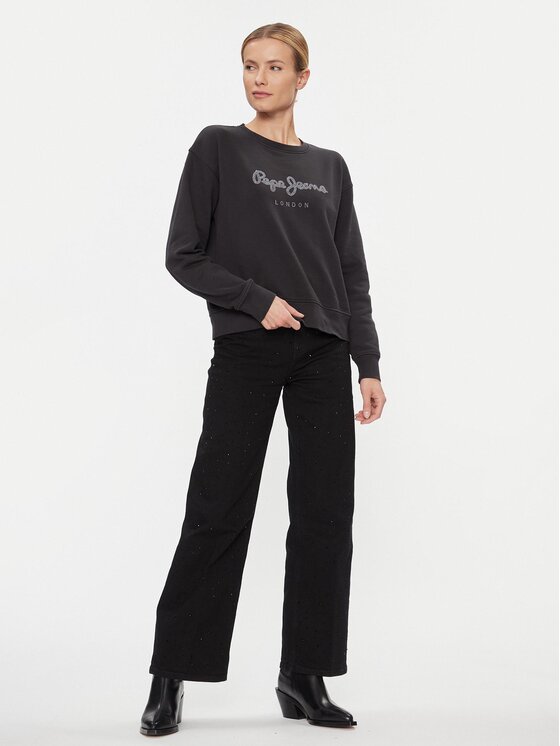 Pepe Jeans Pepe Jeans Jeansy Sparkle PL204604 Czarny Relaxed Fit