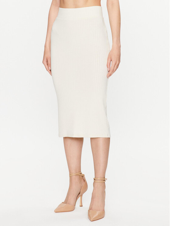 Vero Moda Vero Moda Tiesus sijonas 10297682 Smėlio Slim Fit