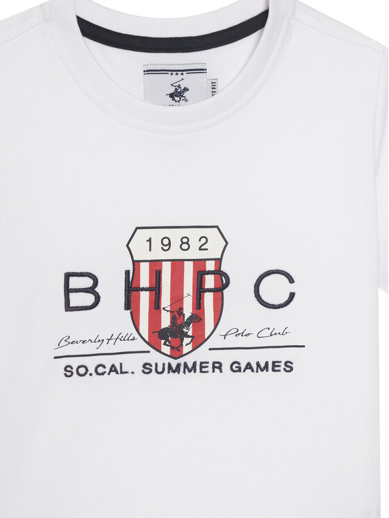 Beverly Hills Polo Club Beverly Hills Polo Club Póló P-SS26B-TS414011 Fehér Regular Fit