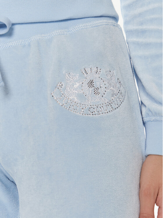 Juicy Couture Juicy Couture Спортивні штани Heritage Dog JCBBJ223814 Блакитний Slim Fit