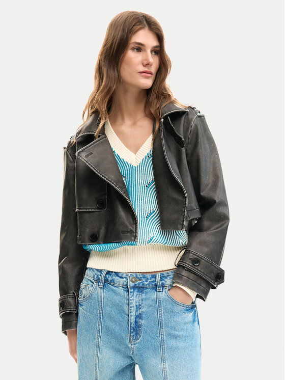 Desigual Desigual Тренч Duolo 26SWEW34 Екрю Regular Fit