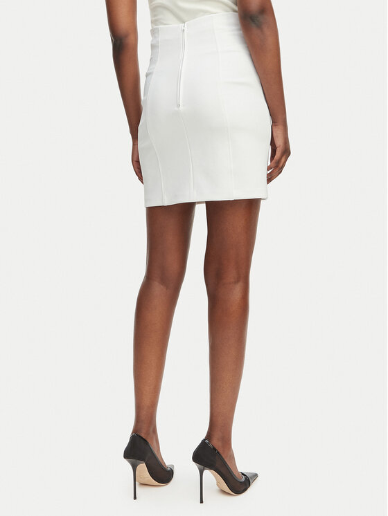 Elisabetta Franchi Elisabetta Franchi Spódnica mini GO-167-61E2-V320 Biały Regular Fit