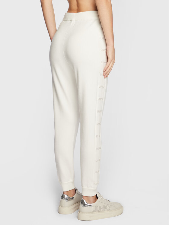 Liu Jo Sport Liu Jo Sport Spodnie dzianinowe TF2106 MA63M Écru Regular Fit